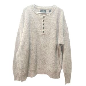 RedHead 1/4 Button Knit Henley Sweater Men's 2XLT Comfort Long-Sleeve Pullover